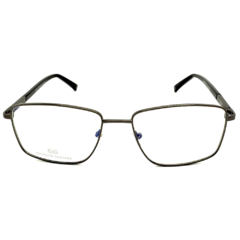 Armação para Óculos Masculino Empório Glasses Preto Metálico Retangular EG4147 C2 54