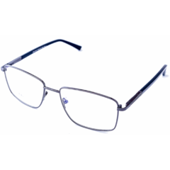 Armação para Óculos Masculino Empório Glasses Preto Metálico Retangular EG4147 C2 54