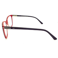 Armação para Óculos Masculino Empório Glasses Preto/Vermelho Clássico EG3217 C15 54