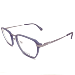 Armação para Óculos Masculino Guess Azul Cristal/Cinza Chumbo Redondo GU500040 091 52