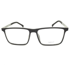 Armação para Óculos Masculino Next Preto Fosco Clip-On N81483 C1 56