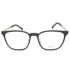 Armação para Óculos Masculino Next Preto Fosco Clip-On N81492 C1 54