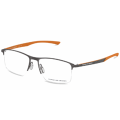 Armação para Óculos Masculino Porsche Design Cinza Chumbo Retangular P8752 D 55