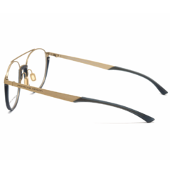 Armação para Óculos Masculino Porsche Design Cinza Cristal/Dourado Redondo P8389 B 52