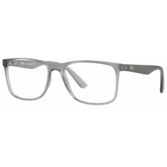 Armação para Óculos Masculino Ray-Ban Cinza Cristal Quadrado RB7203L 8167 56
