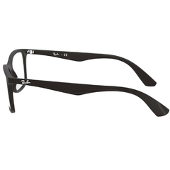 Armação para Óculos Masculino Ray-Ban Preto Fosco Retangular RB7120 5196 55