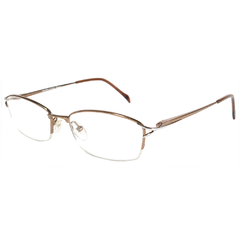 Armação para Óculos Unissex Empório Glasses Bronze Retangular/Redondo EG331 C4 53