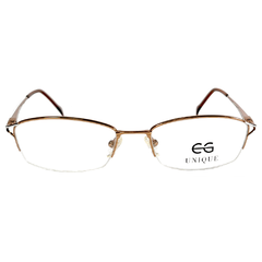 Armação para Óculos Unissex Empório Glasses Bronze Retangular/Redondo EG331 C4 53