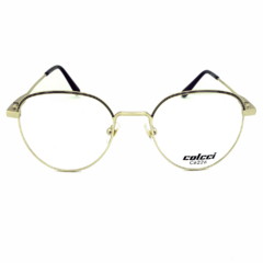 Armação para Óculos Feminino Colcci Dourado Envelhecido Redondo C6226 E12 52