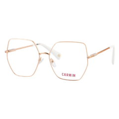 Armação para Óculos Feminino Carmim Rosé Hexagonal CRM41681 C3 57