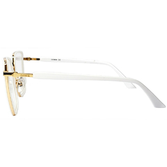 Armação para Óculos Feminino Carmim Branco/Dourado Quadrado CRM41939 C5 55