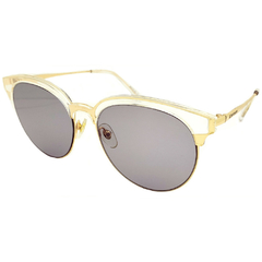 Óculos de Sol Feminino Carmim Dourado/Cristal Redondo/Clubmaster CRM42259 C4 55