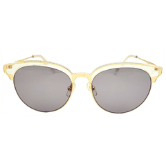 Óculos de Sol Feminino Carmim Dourado/Cristal Redondo/Clubmaster CRM42259 C4 55
