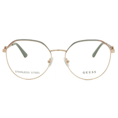 Armação para Óculos Feminino Guess Dourado Geométrico GU2866 028 55