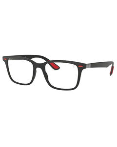 Armação para Óculos Masculino Ray-Ban Preto/Vermelho Wayfarer Ferrari RB7144M F602 53