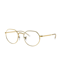 Óculos de Grau Unissex Ray-Ban Dourado Geométrico Jack RX6465 3086 51