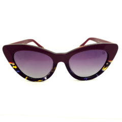 Óculos de Sol Feminino Carmim Vinho/Mescla Colorido Gatinho CRM42340 C4 53