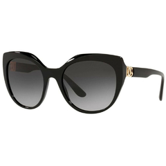 Óculos de Sol Feminino Dolce&Gabbana Preto Redondo Gatinho DG4392 501/8G 56