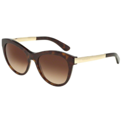 Óculos de Sol Feminino Dolce&Gabbana Tartaruga Redondo Gatinho DG4243 502/13 53