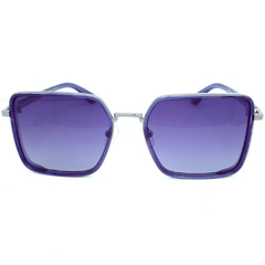 Óculos de Sol Feminino Empório Glasses Azul Cristal/Cinza Chumbo Quadrado EG22019 C13 56