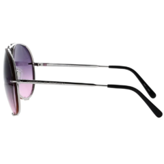 Óculos de Sol Feminino Porsche Design Cromado Aviador/Troca de Lente P8478 M 63