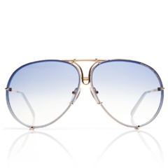 Óculos de Sol Feminino Porsche Design Dourado/Branco Aviador/Troca de Lente P8478 W 66