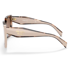 Óculos de Sol Feminino Prada Mescla Marrom Cristal/Nude Quadrado/Gatinho SPR15W 01R-0A6 54