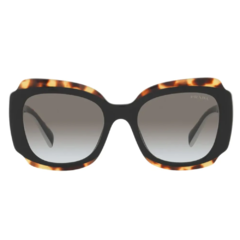 Óculos de Sol Feminino Prada Preto/Mescla Amarelo Cristal Quadrado SPR16Y 01M-0A7 52
