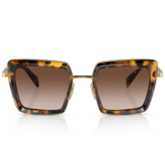 Óculos de Sol Feminino Prada Tartaruga/Dourado Quadrado SPR55Z VAU-6S1 52