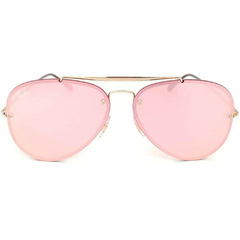 Óculos de Sol Feminino Ray-Ban Dourado Blaze Aviador RB3584-N 9052/E4 61