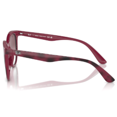 Óculos de Sol Feminino Ray-Ban Vermelho Tartaruga Redondo/Gatinho RB4383L 655336 53