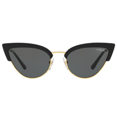 Óculos de Sol Feminino Vogue Preto/Dourado Gatinho VO5212S W4487 55