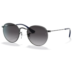 Óculos de Sol Infantil Ray-Ban Preto Fosco Redondo RJ9547S 201/8G 44