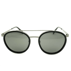 Óculos de Sol Masculino Polaroid Preto/Cinza Chumbo Redondo PLD6032S 807M9 53