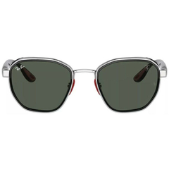 Óculos de Sol Masculino Ray-Ban Preto/Cromado Hexagonal Ferrari RB3674M F007/71 50