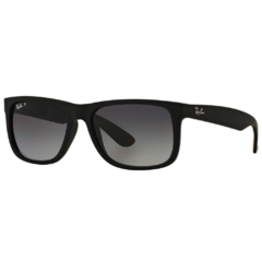 Óculos de Sol Masculino Ray-Ban Preto Fosco Justin RB4165L 622/T3 57