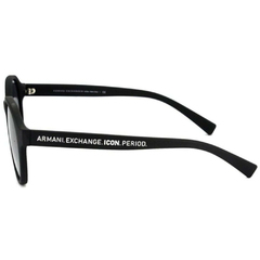 Óculos de Sol Unissex Armani Exchange Preto Fosco Redondo AX4114S 80786G 51