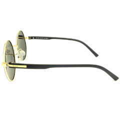 Óculos de Sol Unissex Even Preto/Dourado Redondo EV941 C1 52