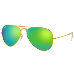 Óculos de Sol Unissex Ray-Ban Dourado Fosco Aviador RB3025 112/19 55