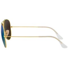 Óculos de Sol Unissex Ray-Ban Dourado Fosco Aviador RB3025 112/19 55