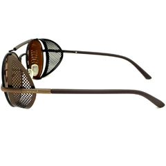 Óculos de Sol Unissex Vincit Marrom Metálico Redondo MP8123 C49 50