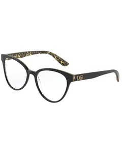 Óculos de Grau Feminino Dolce&Gabbana Preto Redondo Gatinho DG3320 3215 53