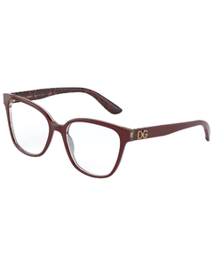 Óculos de Grau Feminino Dolce&Gabbana Bordô Quadrado DG3321 3233 54