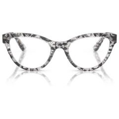 Armação para Óculos Feminino Dolce&Gabbana Cristal/Preto Renda Gatinho DG3372 3287 52