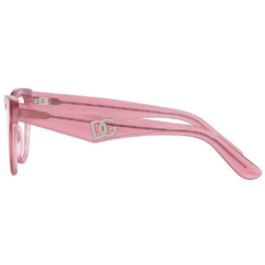 Armação para Óculos Feminino Dolce&Gabbana Rosa Cristal Gatinho DG3372 3405 52