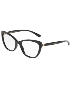 Óculos de Grau Feminino Dolce&Gabbana Preto Quadrado Gatinho DG5039 501 54