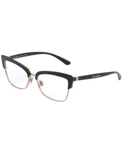 Óculos de Grau Feminino Dolce&Gabbana Preto/Rosé Quadrado Gatinho DG5045 501 55