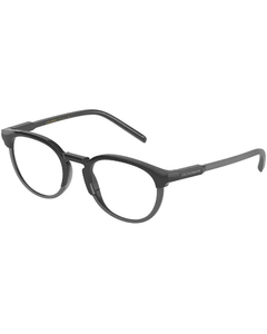 Óculos de Grau Masculino Dolce&Gabbana Cinza Brilho/Cinza Fosco Redondo Retro DG5067 3101 50