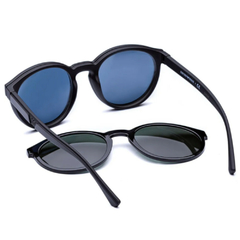 Óculos de Grau Unissex Emporio Armani Preto Fosco Clip-On EA4152 5801/1W 52