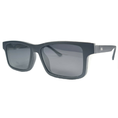 Óculos de Grau Masculino Empório Glasses Preto Fosco Clip-On EG2988 C15 56